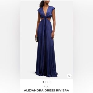navy halter mini dress Dark Navy Lace Halter Mini Dress | Backless High Neck Cocktail Party LBD main image 0